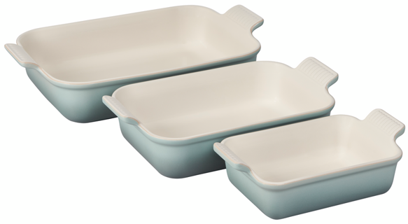 Le Creuset Set of 3 Heritage Rectangular Dishes Le Creuset