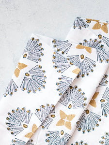 Peacock Paradise Midnight + Chai Table Runner - Home for Entertaining