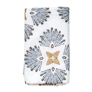 Peacock Paradise Midnight + Chai Table Runner - Home for Entertaining