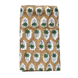 Poinsettia Midnight, Chai, + Sage Table Throw - Home for Entertaining