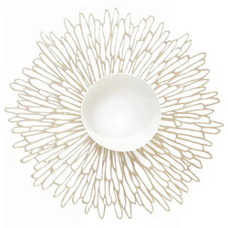 Pressed Bloom Table Mat in Champagne Chilewich