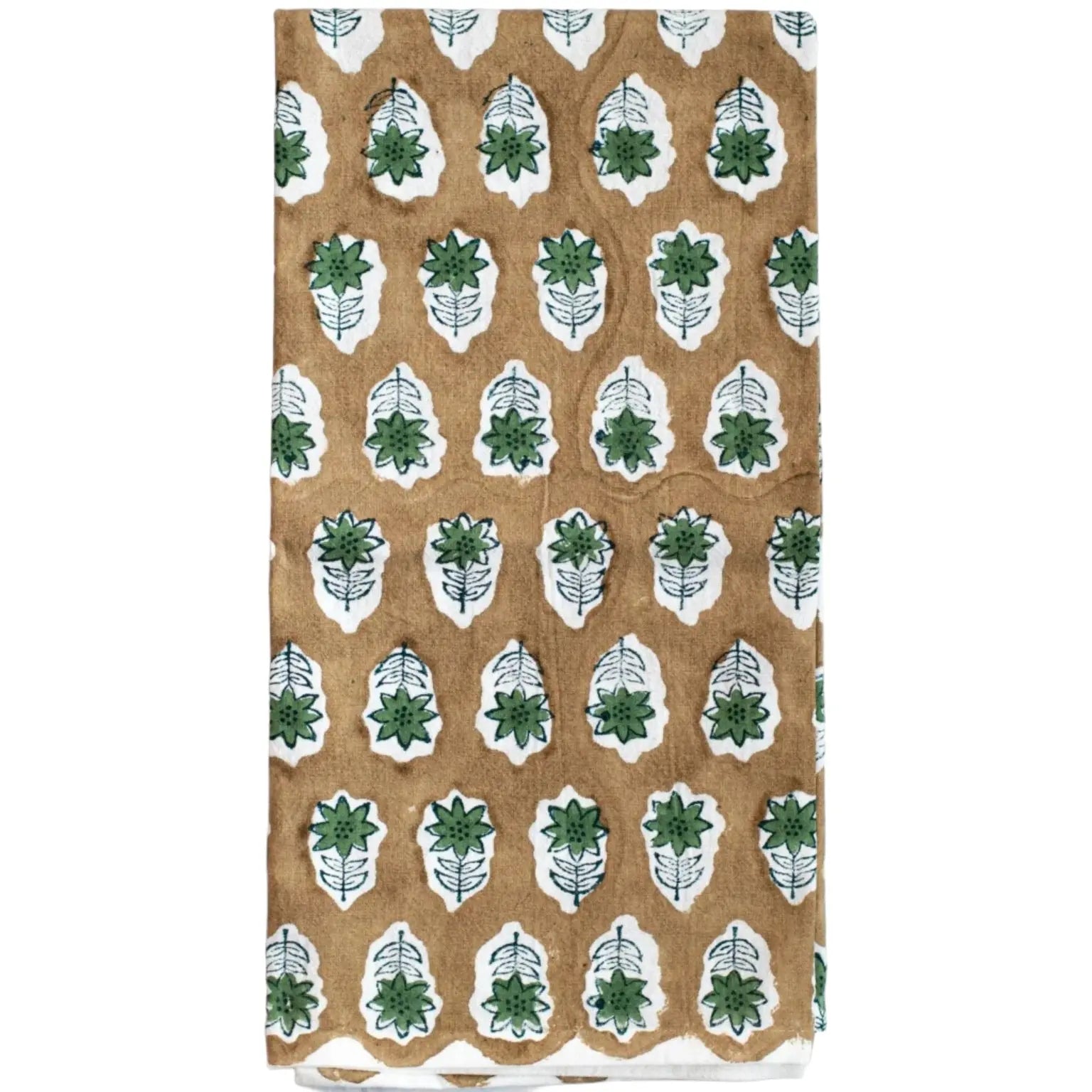 Poinsettia Chai, Midnight + Sage Tea Towel - Home for Entertaining