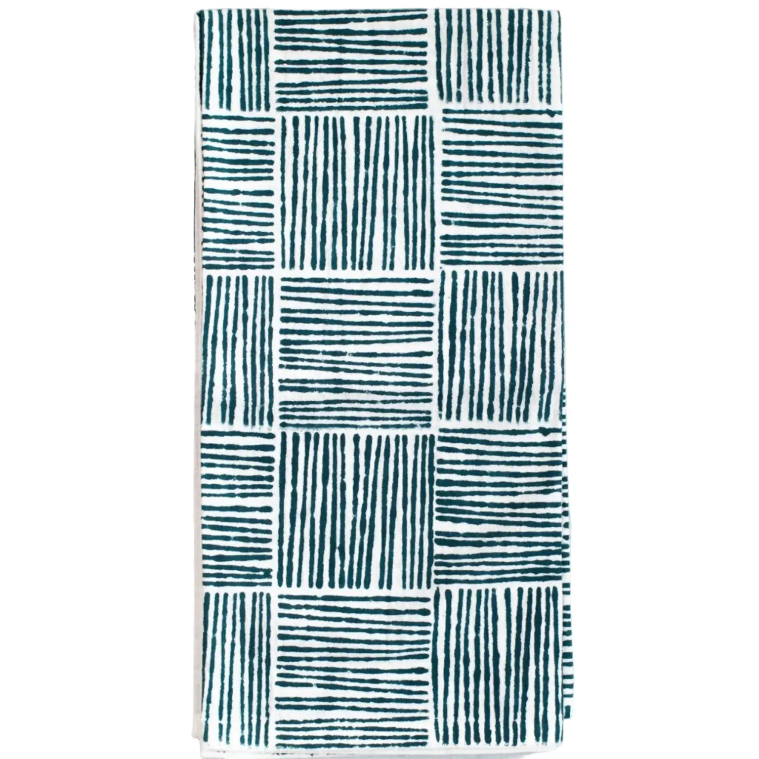 Striped Midnight Tea Towel - Home for Entertaining
