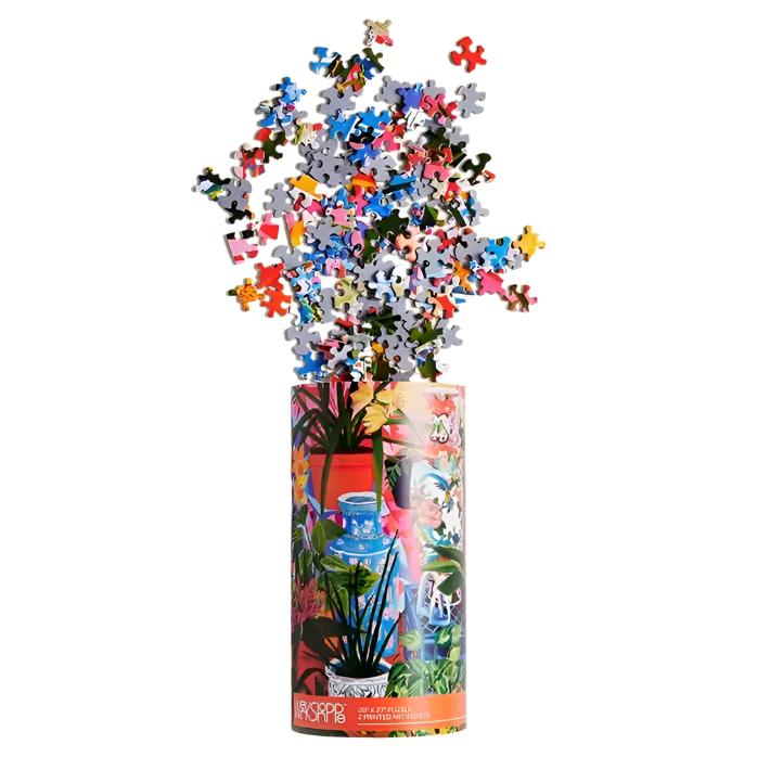 Tropical Vases Floral Still Life 1000 Piece Puzzle Werkshoppe