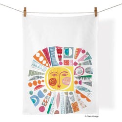 Mid Century Sun Tea Towel Werkshoppe