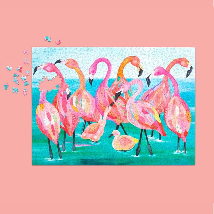 Flamingo Beach 1000 Piece Puzzle Werkshoppe