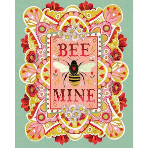 bee mine pink mint floral 100 piece puzzle