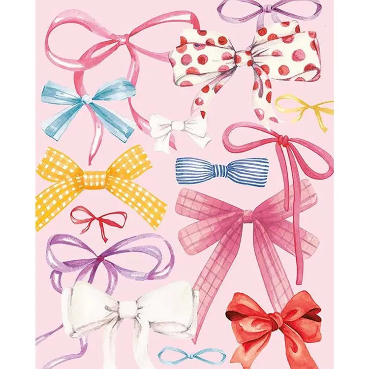 pink bow ribbons & bows 100 piece puzzle