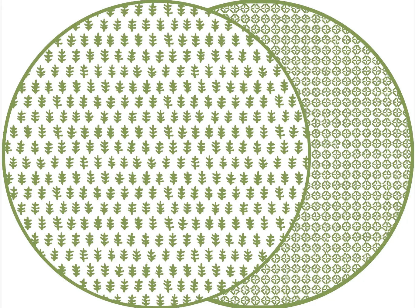 Agra Round Double-Sided Placemat Holly Stuart Designs