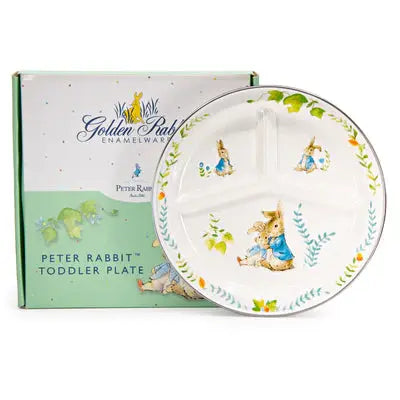 Enamelware Toddler Plate Golden Rabbit